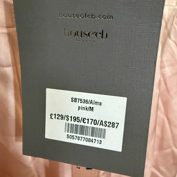 NWT House Of CB Alma Blush Pink Satin Corset Bustier Cups Midi Dress size medium - Picture 6 of 7